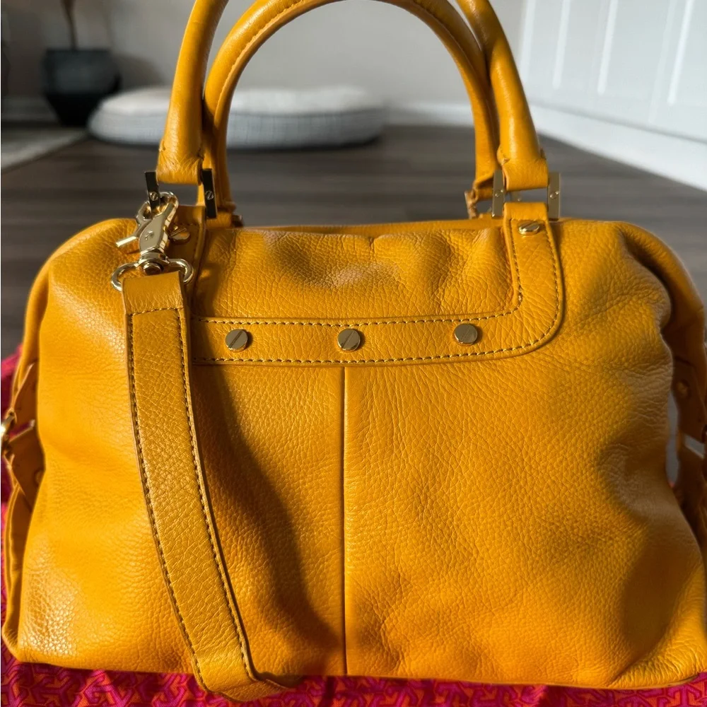 Tory Burch Mustard Leather Satchel